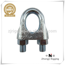 Malleable wire rope clamp with DIN741